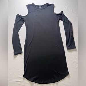 Justify Black Cold Shoulder Body‎ Contour Dress Large
